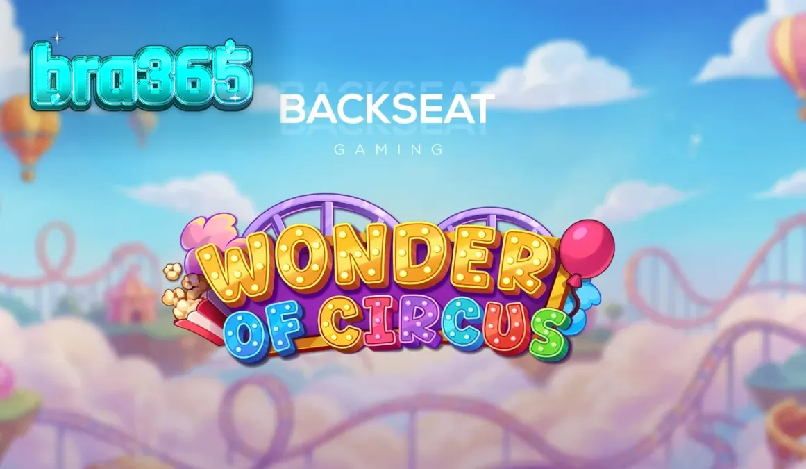 Interface neon vibrante do slot Wonder of Circus com elementos de circo
